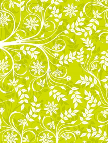 传统 欧式俄式花卉底图底纹  图案背景贴图 绿底白叶小清新