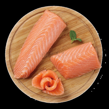 新鮮味美的三文魚(yú)肉三文魚(yú)肉花卷