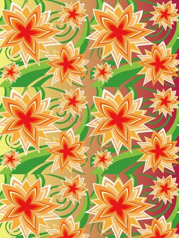 传统 欧式俄式花卉底图底纹  图案背景贴图 渐变底五星花