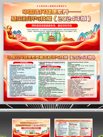 2024版中国公民健康素养基本知识与技能展板