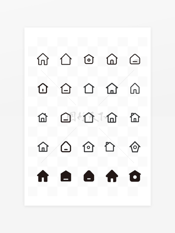 小程序APP主页房子ICON图标