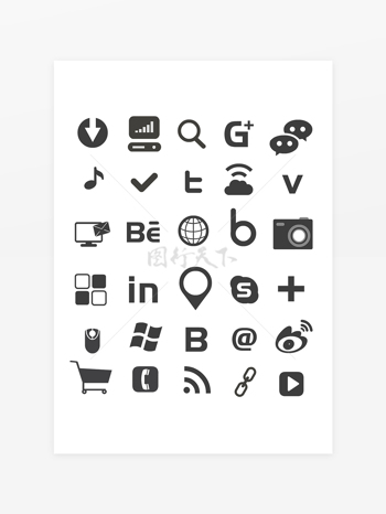常用社交app按钮icon图标