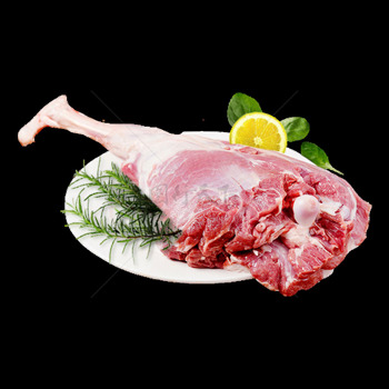 迷迪香柠檬和一块生羊腿肉
